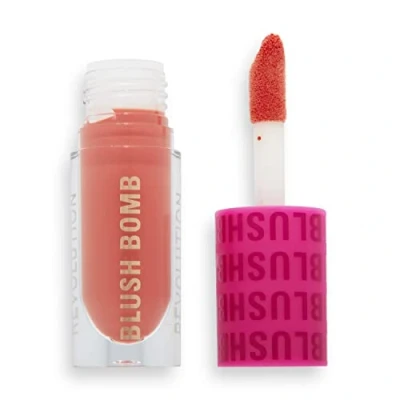 Imagen de Revolution Beauty, Blush Bomb Cream Blusher, Lightweight Makeup &amp; Creamy Formula for a Dewy Finish, Enriched with Vitamin E, Glam Orange, 0.15 Fl. Oz.