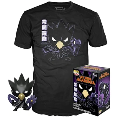 Imagen de Maskfy Set Figura Pop 38 tee My Hero Academia Tokoyami Muñecos cabezones, Multicolor, M (120334)