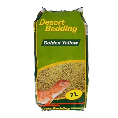Imagen de Lucky Reptile Desert Bedding Golden Yellow 7 l, Bodengrund für Wüstenterrarien, grabfähig