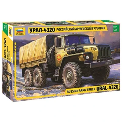 Imagen de Zvezda 500783654 1:35 Ural 4320 Camión Ruso, maqueta, Kit de construcción, construcción Modelos, aficiones, Manualidades, plástico, sin Pintar, tamaño Mediano