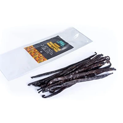 Imagen de Vanilla Mart Madagascan Bourbon vainas de vainilla grado A Frijoles Planifolia dulce y cremoso (10 vainas)