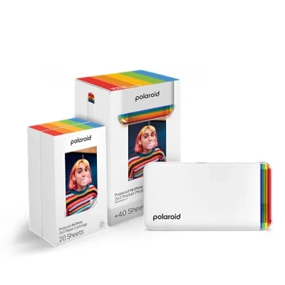 Imagen de Polaroid Bundle Hi Print+Paper 2nd Generation Bluetooth Connected 2x3 Pocket Photo, Dye Sub Printer, Blanco, Impresora y película