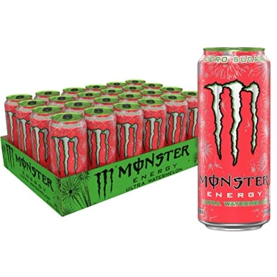 Imagen de Bebida energética sin azúcar Monster Energy Ultra Watermelon, 473 ml (paquete de 24)