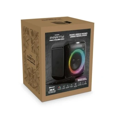 Imagen de Altavoz Cubo Bluetooth Bigben Luminoso 200w Con Microfono Partybthpmax