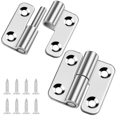 Imagen de 2 bisagras desmontables de 1,5 pulgadas, Bolatus pequeñas acero inoxidable 304, puerta desmontables, plegables para zurdos