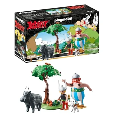 Imagen de PLAYMOBIL 71160 Astérix La Caza del Jabalí, con Árbol Giratorio, Juguete para Niños a Partir de 5 Años, Multicolor
