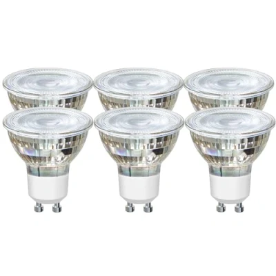 Imagen de EXTRASTAR Bombillas LED GU10 5W, 425 Lúmenes, Luz Cálida 3000K, Lámpara Reflectora, Equivalente a 60W Bombilla Incandescente Halógena, No Regulable, 6 Pcs