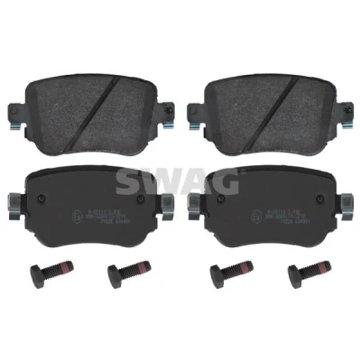Imagen de SWAG 30 91 6912 Juego de pastillas freno Eje trasero con material fijación SEAT: Leon III Hatchback, ST, SC