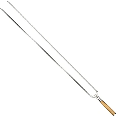 Imagen de Forged Churrasco Pinchos para barbacoa (70 cm, mango de madera olivo, acero inoxidable)