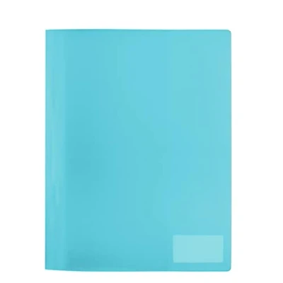 Imagen de HERMA 19492 carpeta de archivos A4 translúcida azul claro, paquete 3, plástico con etiqueta etiquetado, bolsillo deslizante y lengüeta grapado metal, juego carpetas