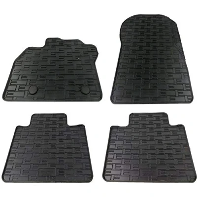 Imagen de AutoStyle CK RRE01 Juego de alfombrillas suelo caucho macizo delante y detrás 4 negro