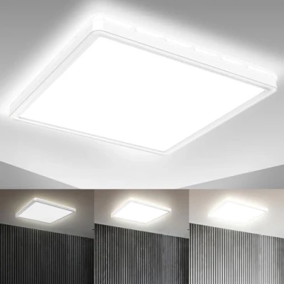 Imagen de B.K.Licht 18 Watt Panel led cuadrado I Regulable Ultra plano luz indirecta Función de memoria techo Lámpara Color blanca neutra 293x293x28mm plafon
