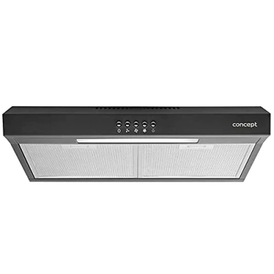 Imagen de Concept OPP1250BC Campana Extractora Negra con Iluminación LED (6500 K), 50cm