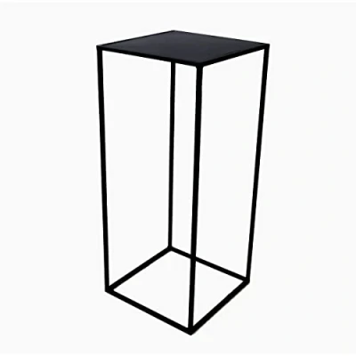 Imagen de PrimoLiving 77792 Taburete para flores (metal, rectangular, tamaño L, 28 x 70 cm), color negro