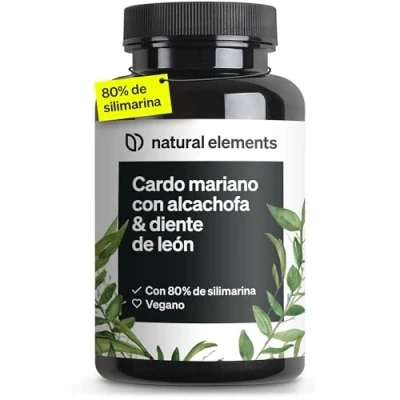 Imagen de Complejo de cardo mariano, alcachofa y diente león 120 cápsulas Alta dosificación con 80% silimarina Sin estearato magnesio, vegano