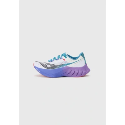 Imagen de Saucony Tenis Endorphin PRO 4 para mujer, blanco (White/Shadow), 43 EU