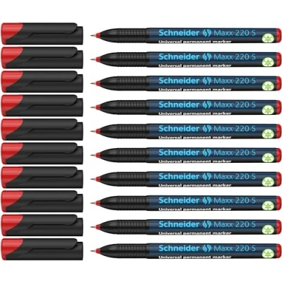 Imagen de Schneider Marcador Maxx 220 S, Color rojo, 10 Unidades SH112402