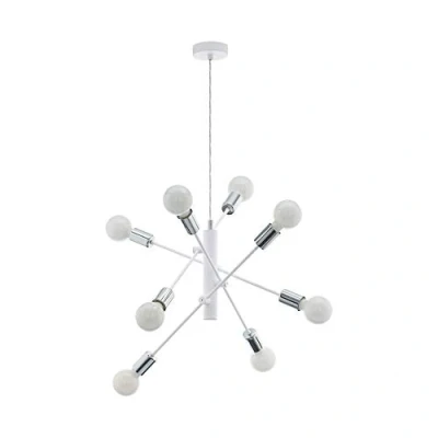 Imagen de Eglo GRADOLI Iluminación de suspensión Montaje flexible Blanco E27 60 W suspensión, flexible, Blanco, Acero, II, 8 bombilla, s