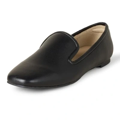 Imagen de Amazon Essentials Mocasines Suaves y Minimalistas Mujer, Negro Cuero de Imitación, 38 EU