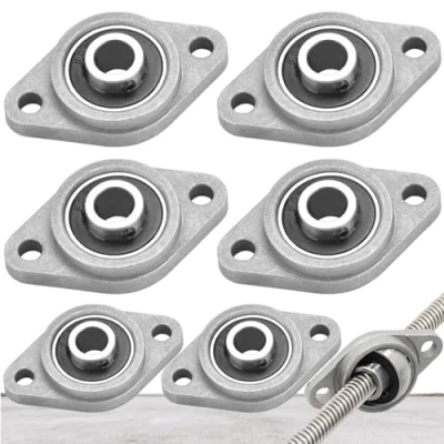 Imagen de Brateuanoii 6 Piezas Rodamientos Autoalineable KFL008, 8mm Cojinete De Brida Aleación Zinc, Cojinetes Bloque Almohada Brida, Inserción