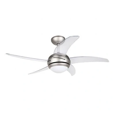 Imagen de Orbegozo CP 54132 Ventilador de techo con mando a distancia, 3 velocidades, 5 aspas, silencioso, 112 cm diámetro, 55 W potencia, gris y transparente