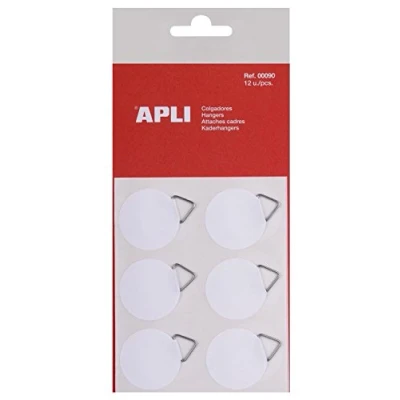 Imagen de APLI 90 Colgadores de papel autoadhesivos 12 u.