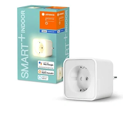 Imagen de LEDVANCE Enchufe inteligente con luz nocturna, especialmente diseñado para Alexa, ZERO TOUCH SETUP configuración sencilla un solo clic