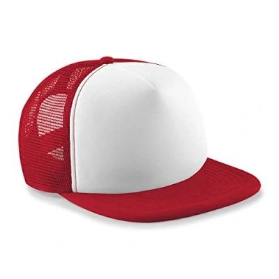 Imagen de Beechfield Gorra de béisbol Niñas Multicolor Classic Red/White Talla única