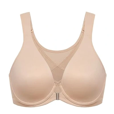 Imagen de DELIMIRA Sujetador Talla Grande con Aros Cierre Delantero y sujeción en la Espalda Beige 120C