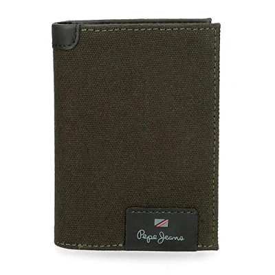 Imagen de Pepe Jeans Hilltop Cartera vertical con monedero Verde 8,5x11,5x1 cms Piel
