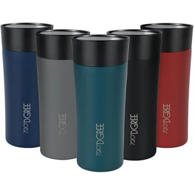 Imagen de 720DGREE Taza Termo Café 350ml “PleasureToGo 2.0“ 3 Tamaños, Sin BPA, Prueba Fugas, Doble Pared, Aislado Vacío, 360 Tapa Vaso Térmico Acero Inoxidable para llevar Bebida 5h caliente, 10h frío