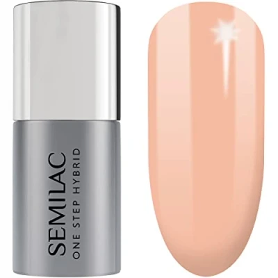 Imagen de Semilac Esmalte Semipermanente One Step Hybrid 3en1 S450 Inner Warmth Peach 5ml