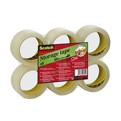 Imagen de Scotch Packaging Tape Low Noise 48mmx66m Clear Ref 3120CT [Pack 6]