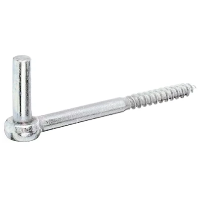 Imagen de Alberts 312237 Gozne para atornillar, En forma de J, con roscado cortado, Galvanizado, pasivado capa gruesa, Ø del entre eje 13 mm, Longitud 165 mm