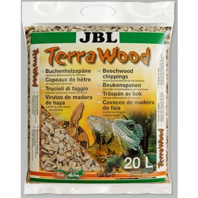 Imagen de JBL TerraWood 71060 Suelo para terrarios Secos y semisecos (virutas de Madera Haya, 20 L)
