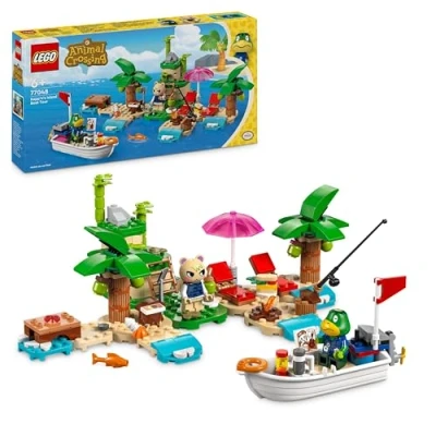 Imagen de Lego Animal Crossing Paseo en Barca con el Capitán Juguete de Construcción Creativa, 2 Minifiguras del Videojuego Inc. Munchi, Regalo Cumpleaños para Niñas y Niños 6 Años o Más 77048