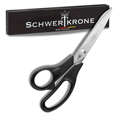 Imagen de Schwertkrone Tijeras de tela 20 cm, para zurdos, fabricadas en Alemania, costura profesional, color rojo