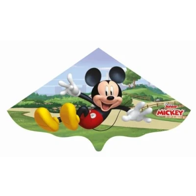 Imagen de Günther Flugspiele 1110 Dragón Disney Mickey Mouse, aprox. 115 x 63 cm, cometa infantil de película polietileno resistente, para niños a partir 4 años, incluye mango y cuerda