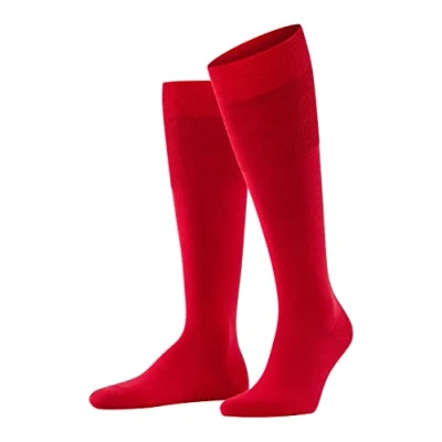 Imagen de FALKE Airport M KH lana algodón largo unicolor 1 par, Calcetines largos Hombre, Rojo (Scarlet 8120), 39 40