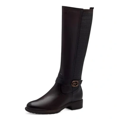 Imagen de Tamaris Botas de Caña Larga para Mujer, Cómodas, Caoba, 38 EU