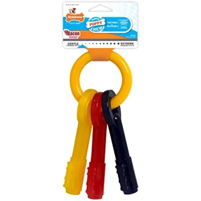 Imagen de Nylabone Teething Keys grande, juguete para dentición de cachorros