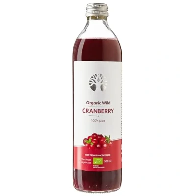 Imagen de Zumo de Arándano Ágrio Silvestre Orgánico LOOV, 500 ml, 100% arándanos frescos orgánicos prensados ​​directamente, contiene polifenoles, sin agua ni azúcar añadido