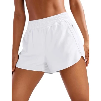 Imagen de CRZ YOGA Shorts de Running con Delfines Cintura Alta para Mujer Blanco 42