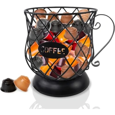 Imagen de Dispensador Capsulas, Soporte Capsulas Nespresso, de Almacenamiento Cocina Encimera para cápsulas café Tassimo, Dolce Gusto