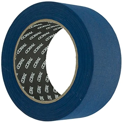 Imagen de Máscara fácil de cinta adhesiva azul para Interior y Exterior Coral 71503, usa 5 cm un rollo 50 m.