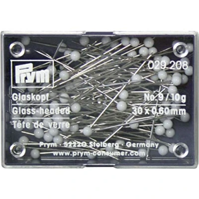 Imagen de Prym Cabeza Alfiler, Acero aleado Vidrio, Silver, 30 x 0,60mm