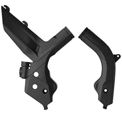 Imagen de POLISPORT 8472900001 Juego de protectores chasis fabricados en plástico duradero y resistente a los impactos compatible con motocicletas KTM color negro