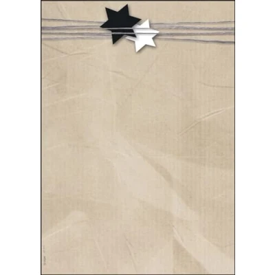 Imagen de SIGEL DP079 Papel navideño, adornos navideños, 21 x 29,7 cm, 90 g/m2, beige, 100 hojas