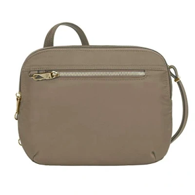 Imagen de Travelon Anti Theft Tailored East/West Organizer Chrossbody, Bolso de Viaje Mujer, Arena, 9.5 x 7.5 2.5