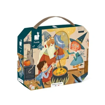 Imagen de Janod Puzle Magia 200 Piezas de Cartón FSC Ejercita Paciencia y Concentración Fabricado en Francia Puzzle Infantil a Partir 7 Años, J02548, Color marrón (JURATOYS